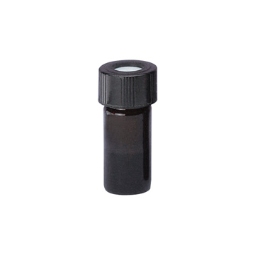 WHEATON 新一代小瓶 0.3 mL 棕色 顶端开口 黑色酚醛树脂旋盖 带PTFE表面的硅树脂盖垫 12 个/盒
