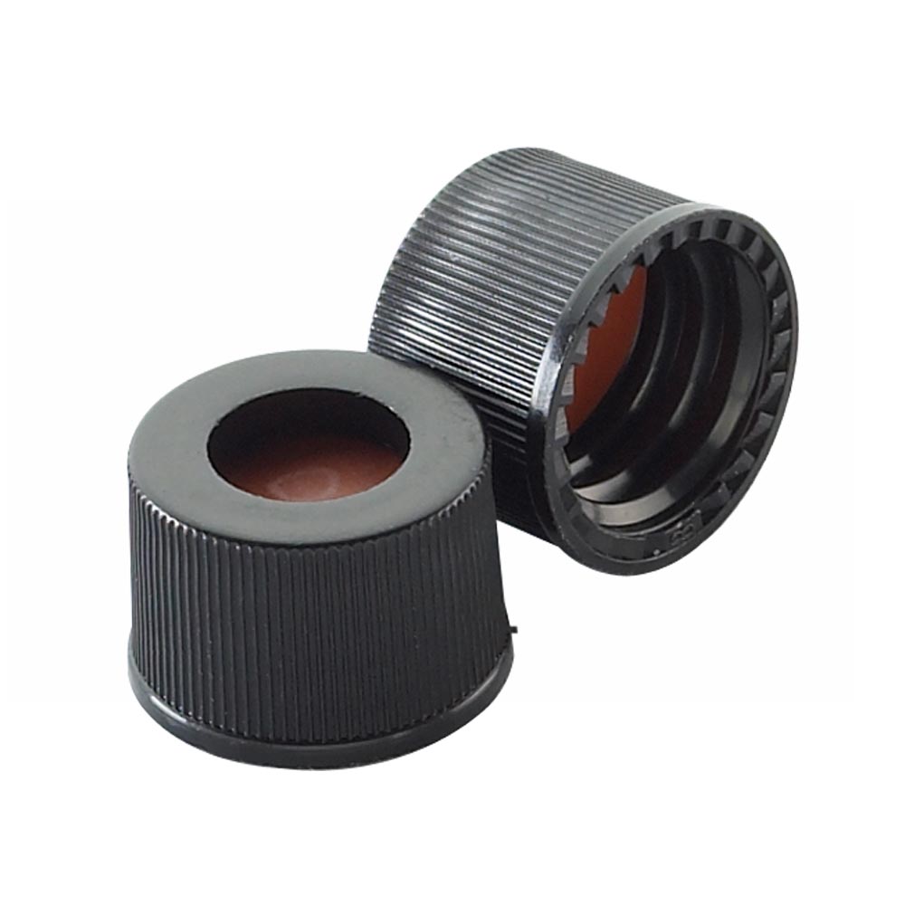 WHEATON 螺旋瓶盖 黑色聚丙烯盖 PTFE/红色橡胶盖垫 100个/盒