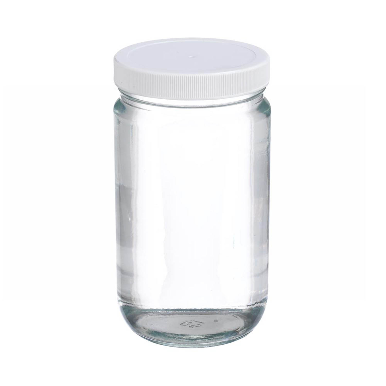 WHEATON 1000mL 无色透明直边罐 白色聚丙烯盖 PTFE表面的聚乙烯垫 12个/盒