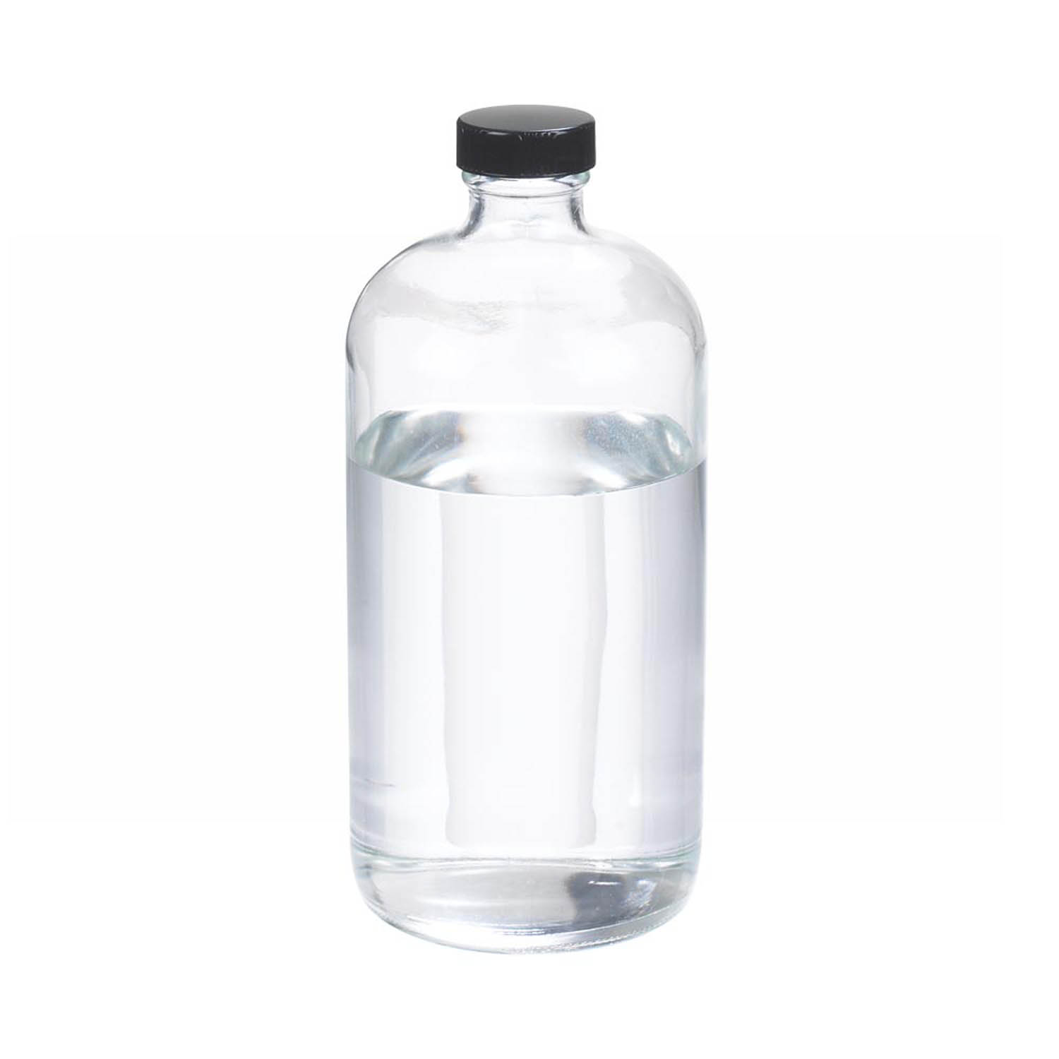 WHEATON 1000mL 无色透明波士顿圆形瓶 黑酚醛树脂盖 橡胶盖垫 12个/盒