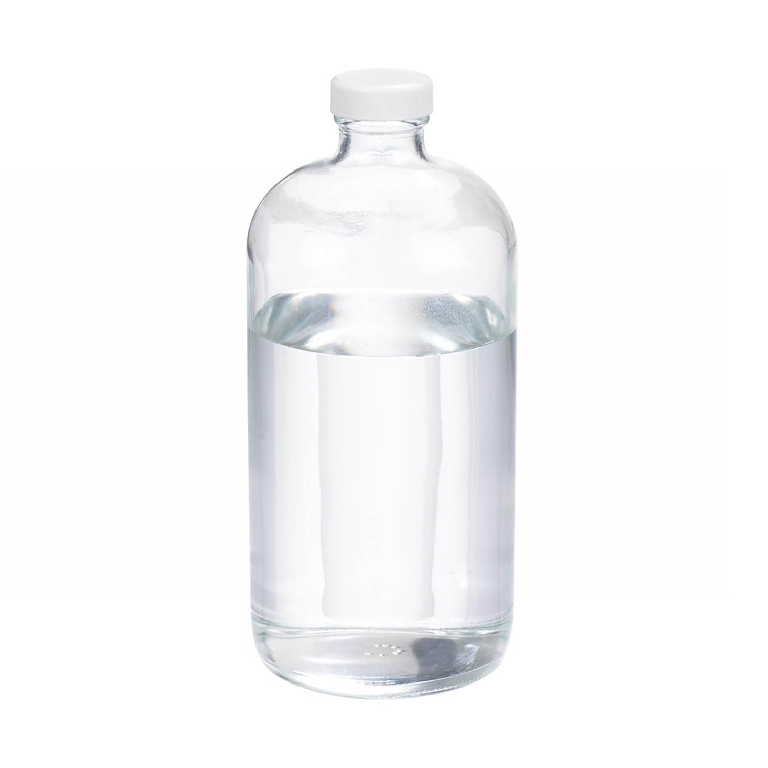 WHEATON 1000mL 无色透明波士顿圆形瓶 白色聚丙烯盖 PTFE表面的聚乙烯垫 12个/盒