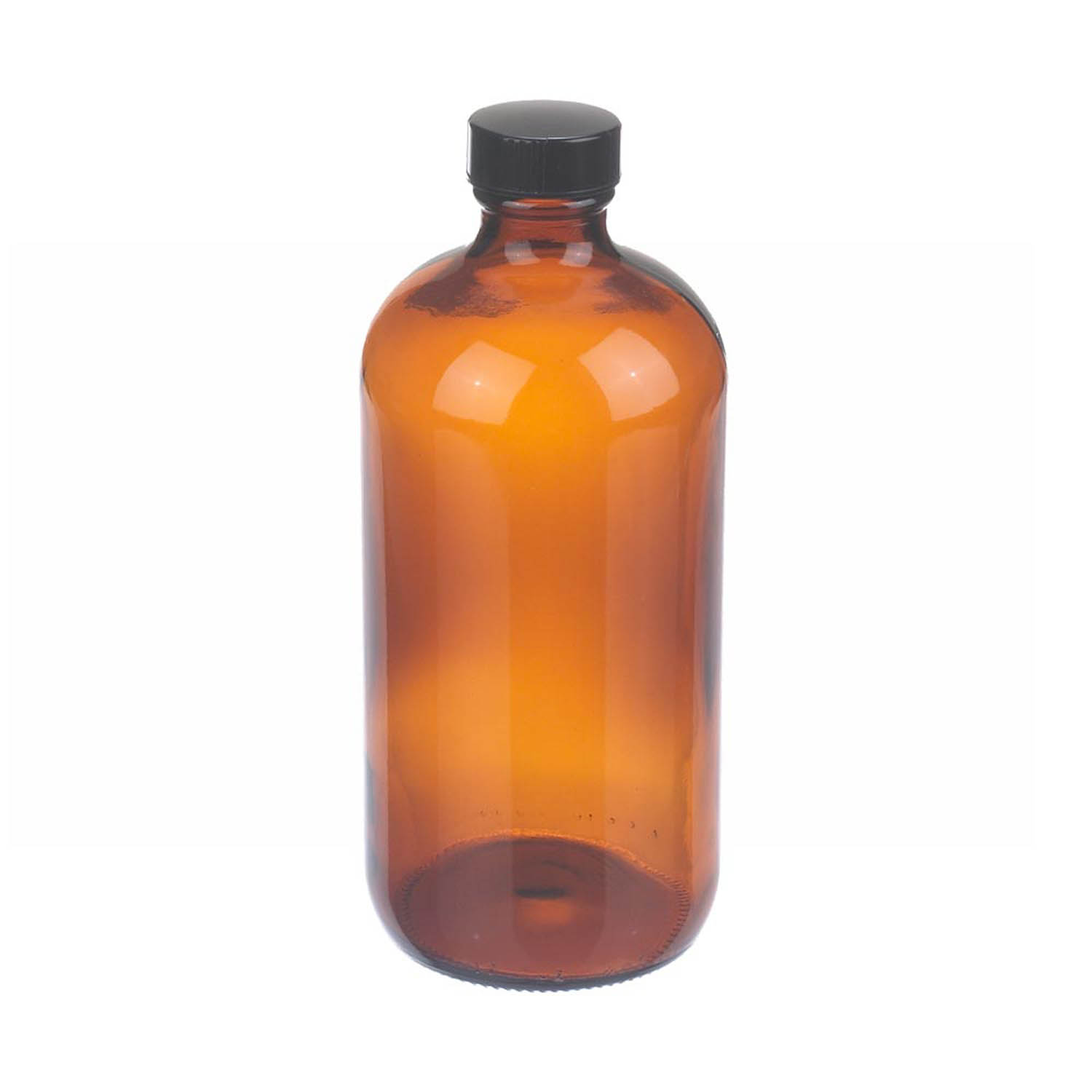 WHEATON 500mL 棕色波士顿圆形瓶 黑酚醛树脂盖 聚乙烯圆锥盖垫 12个/盒