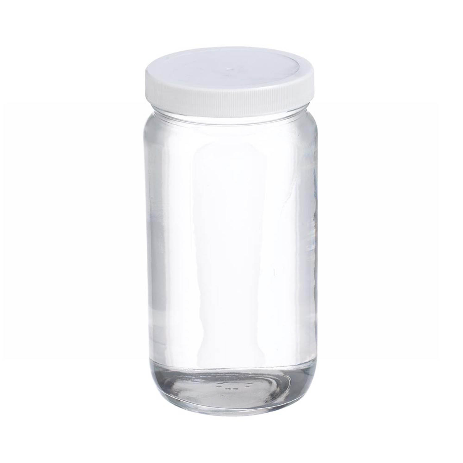 WHEATON 500mL 无色透明AC圆形瓶 白色聚丙烯盖 PTFE表面的聚乙烯垫 24个/盒