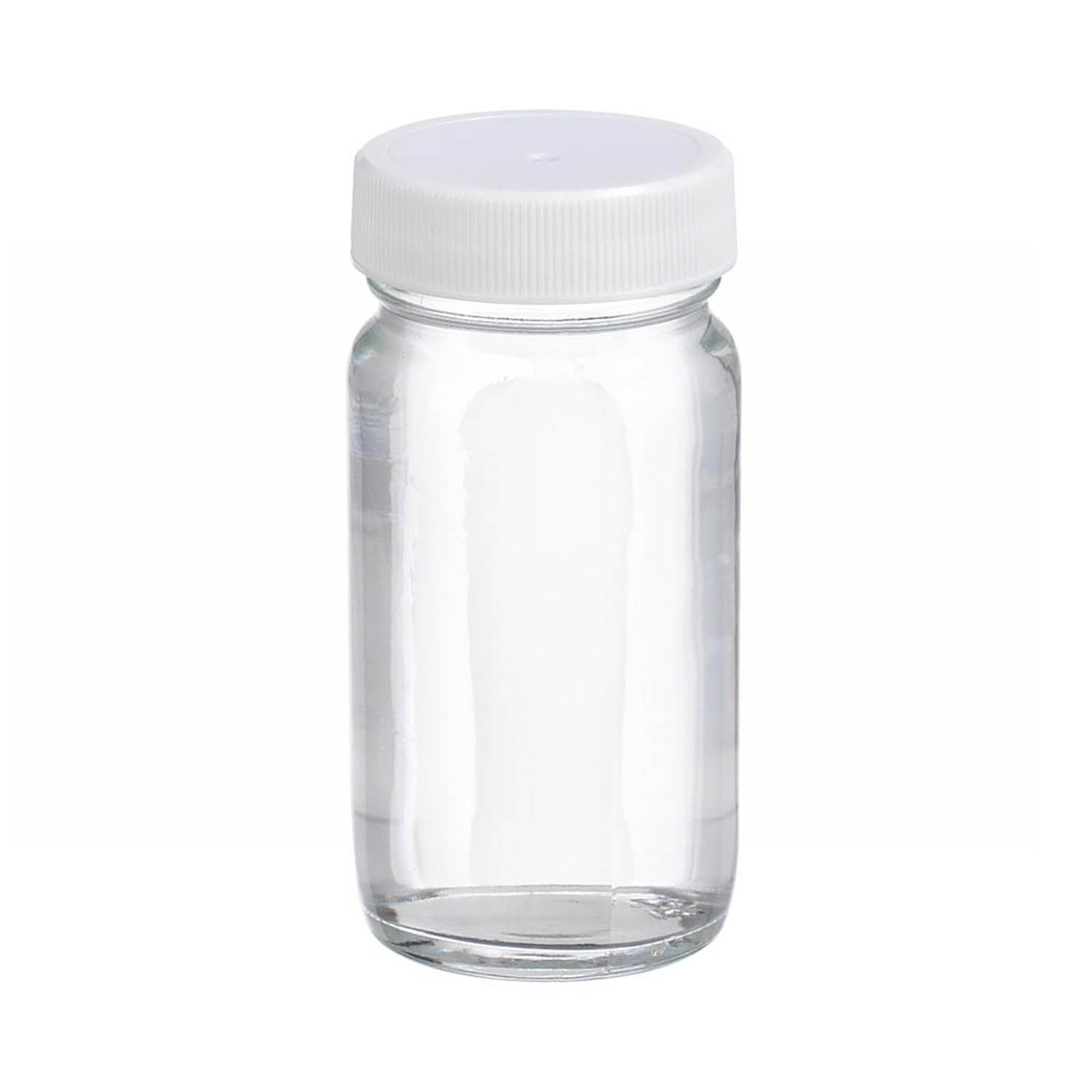 WHEATON 60mL 无色透明AC圆形瓶 白色聚丙烯盖 聚乙烯瓶盖垫 48个/盒