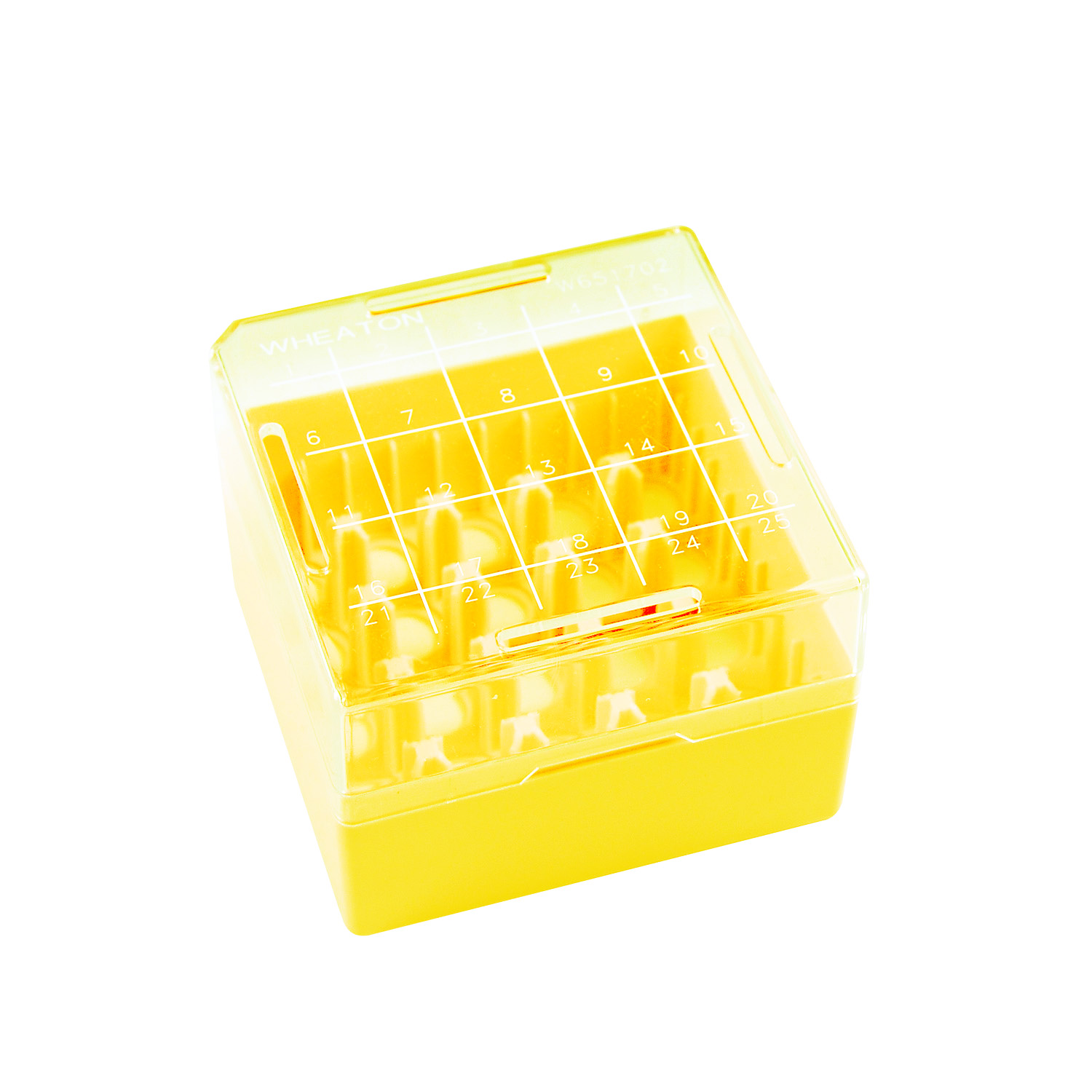 WHEATON KeepIT冷冻盒 KeepIT-25可存放25个外旋盖冻存瓶（1.2-2mL） 黄色 10 个/盒